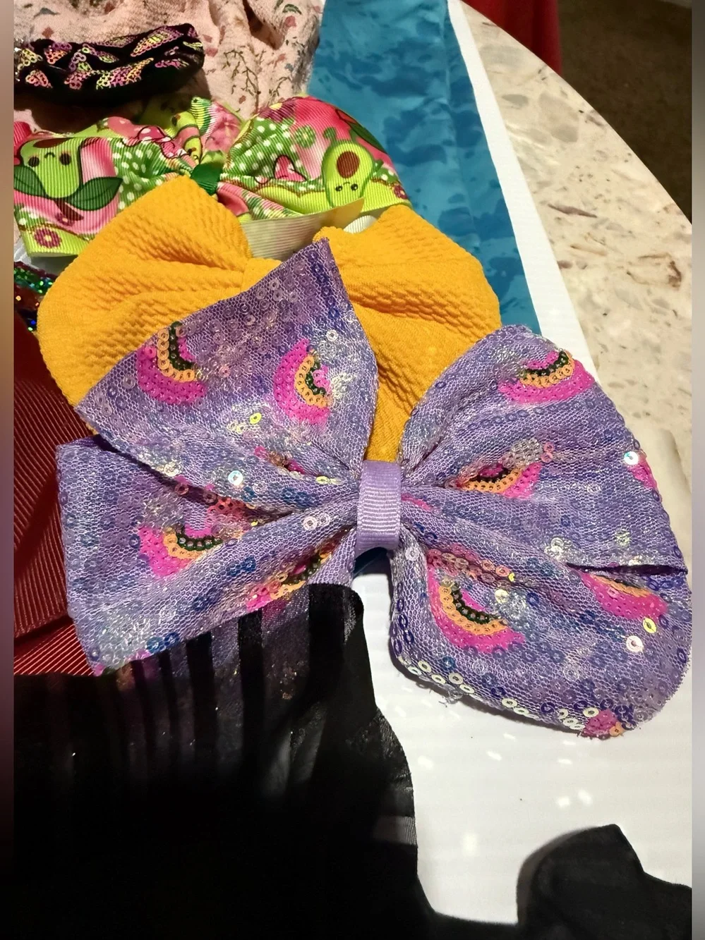 Lot of 18 Bows and Hair Ties